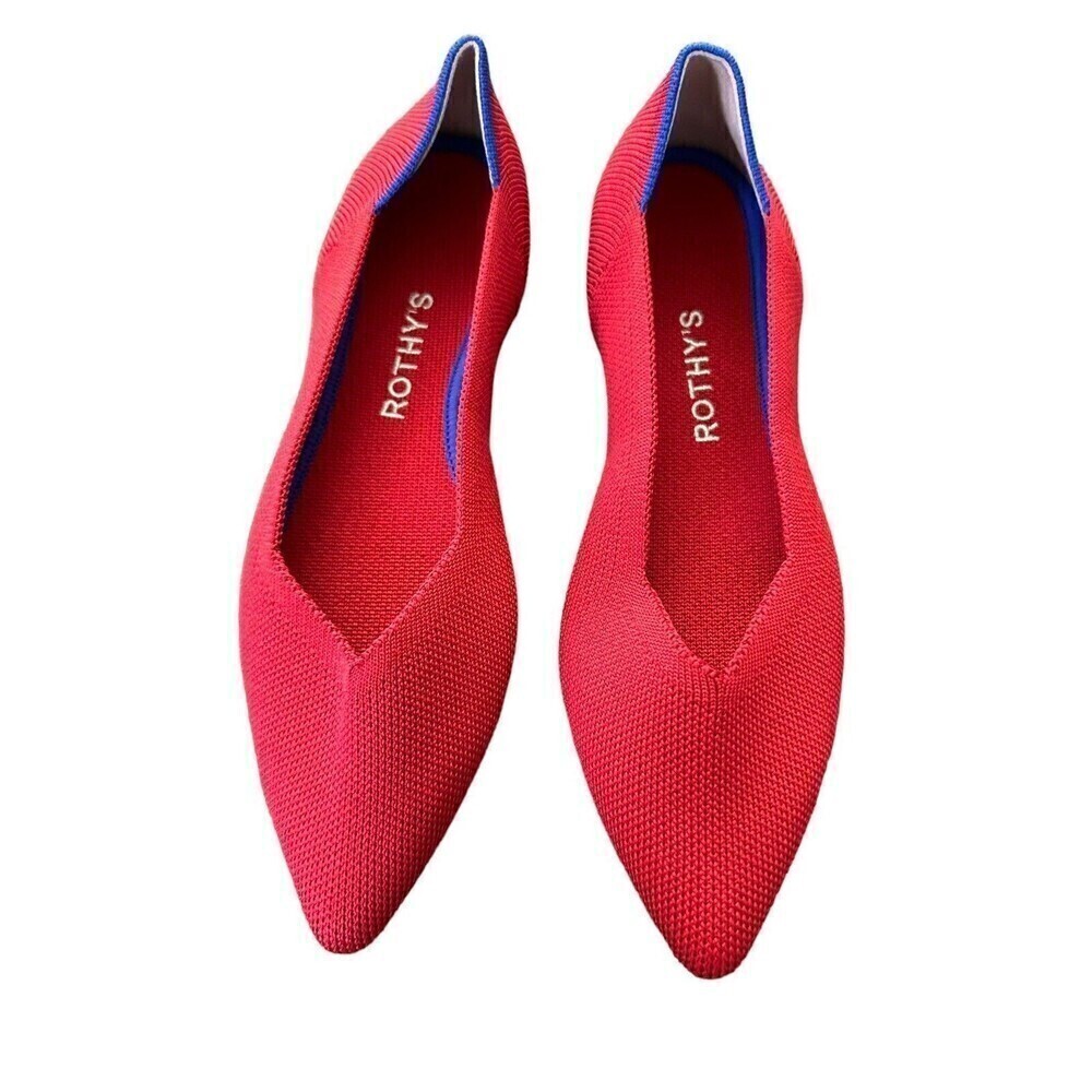 Rothy’s The Flat in lollipop red Women’s Size 7.5 Pointed  Toe